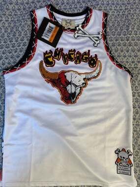 Brand X Chicago Bulls Flames Jersey Youth Lg